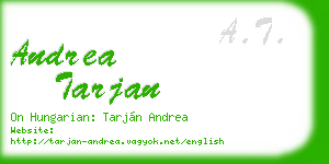 andrea tarjan business card